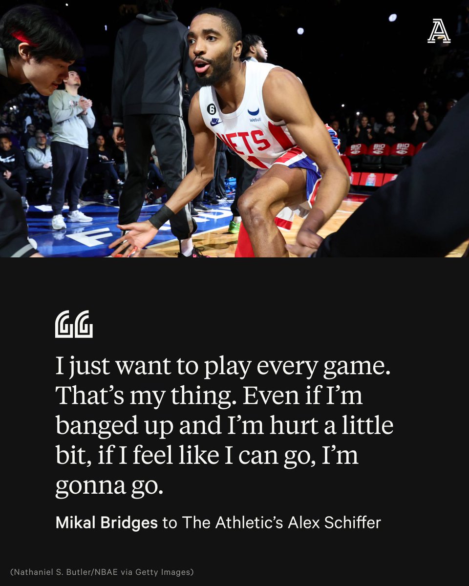 NetsDaily on Twitter "RT TheAthleticNBA Mikal Bridges has played in