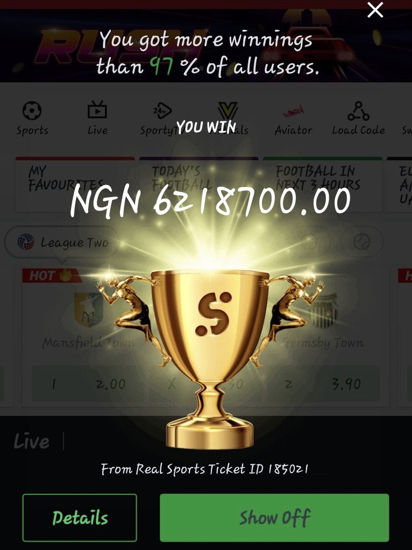 BOSSTIPZ22's tweet photo. 6M Naira Boom soft🤯💥✅✅✅😂

1M giveaway to the first 200 people that Rt and join my fast growing channel 👇👇👇

https://t.co/QPLh0Air7n

https://t.co/QPLh0Air7n

@ConvertsB @Promisepunts @greensonmymind 

Rt &amp; ❤️ https://t.co/1KioIWKgmj