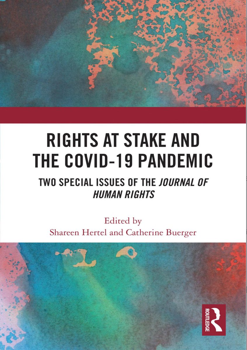 📢JHR has published two special issues on human rights and COVID-19. Now, they've been re-printed in a @RoutledgeBooks volume edited by Shareen Hertel & Catherine Buerger (@UConn): Rights at Stake and the COVID-19 Pandemic. Use code 'SMA33' for 20% off at routledge.com/Rights-at-Stak…