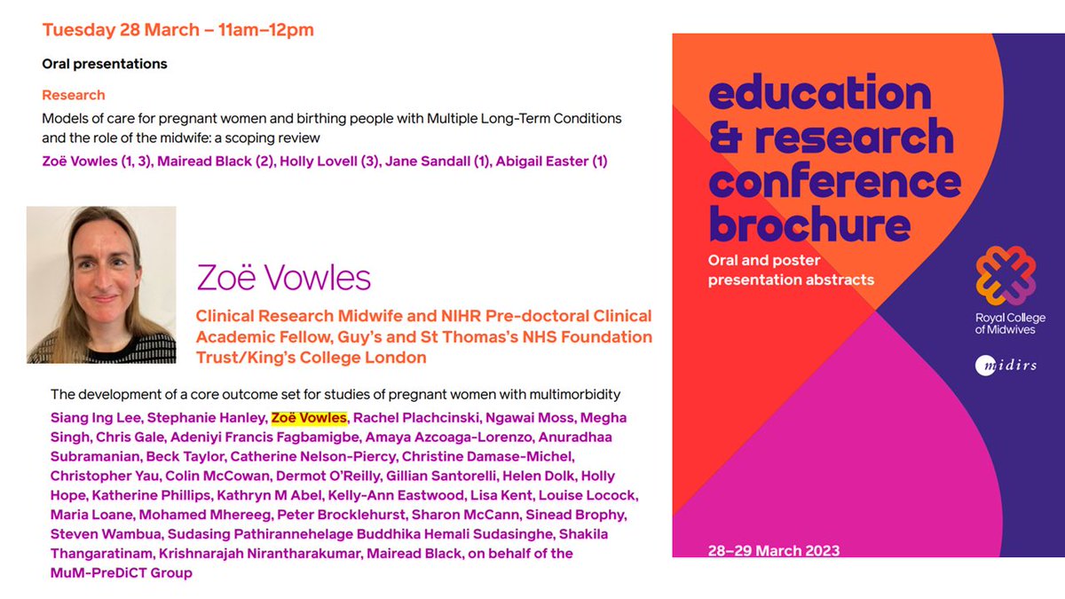 IngLee17's tweet image. @zoe_vowles at #RCMEdRes2023 

#mumpredict