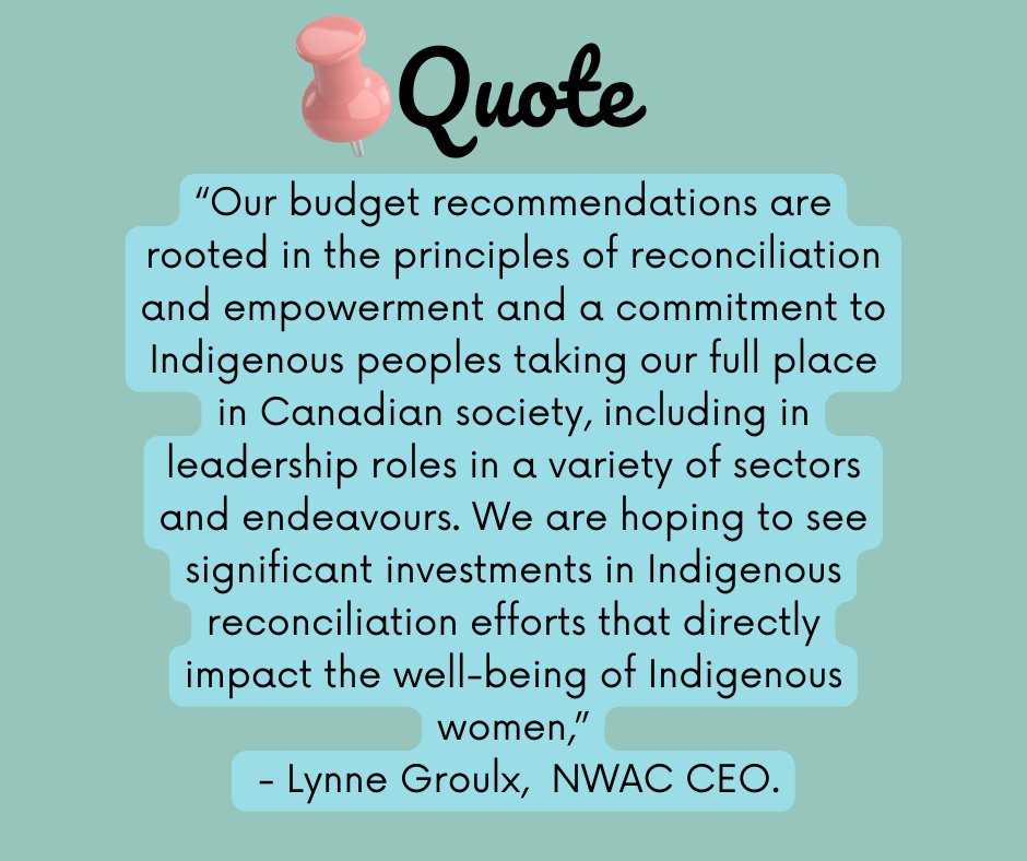 NWAC_CA's tweet image. Support Indigenous women and girls in Canada! 🙌💪🌺💰 

#NWAC #FederalBudget2023 #InvestInIndigenousWomen #Empowerment #Equality