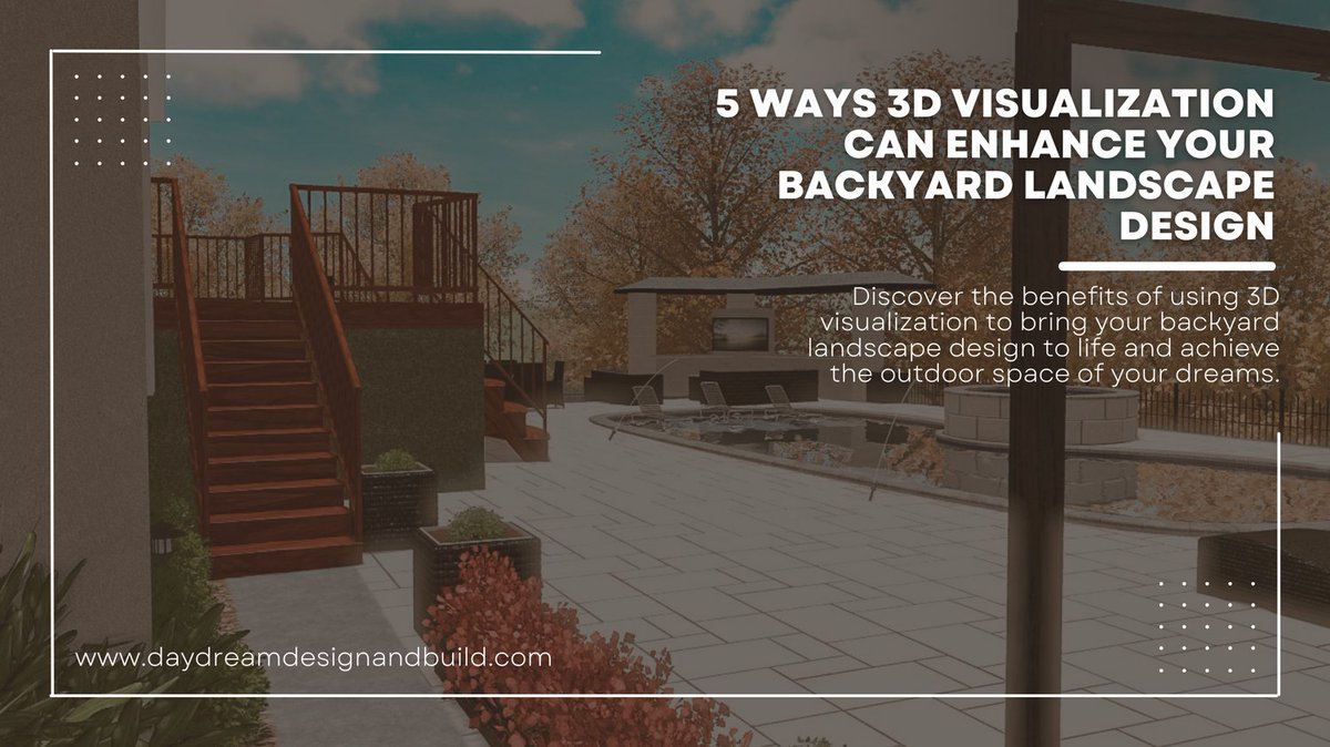 Check out our latest blog post on the value of 3D visualization in backyard landscape design! Contact us today to get started! 🌺👷‍♀️ #backyarddesign #3Dvisualization #landscaping . . . daydreamdesignandbuild.com/transform-your…