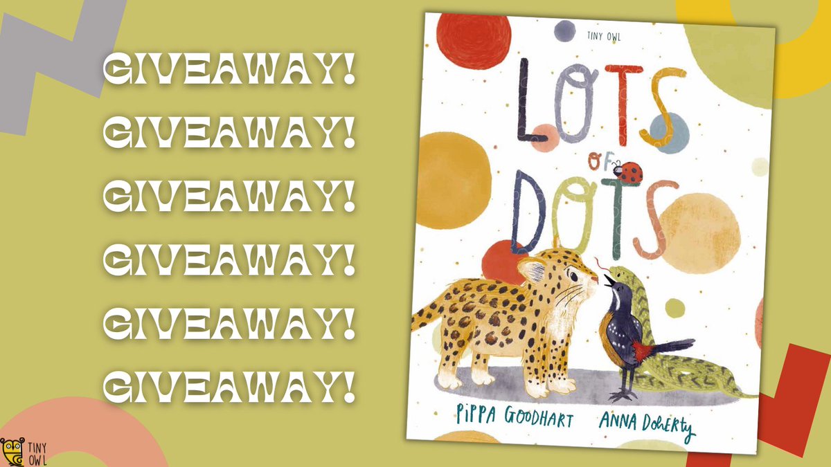 ✨Waahoo! It's GIVEAWAY TIME!✨

To celebrate #InternationalChildrensDay on Sunday, we're giving readers a chance to win our newest title, #LotsOfDots!

Simply:
❤Like &amp; retweet
🦉Follow us on Twitter
📚Reply with your favourite children's book!

UK only, winner announced 02/04🏆