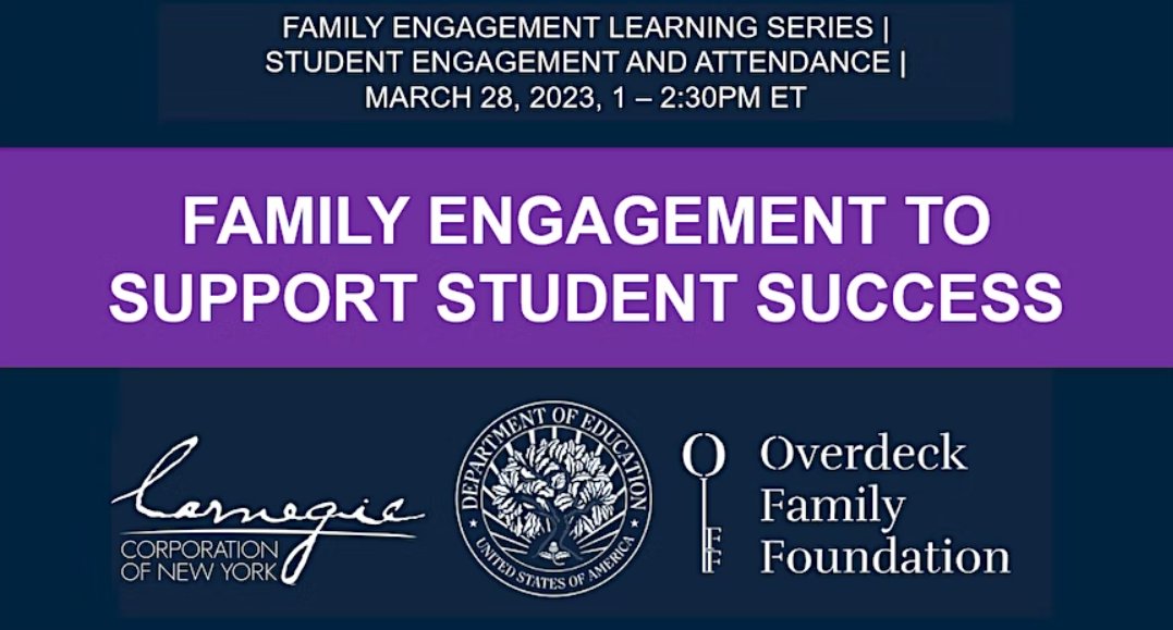 After the pandemic, the number of chronically absent students (missing 18+ days of school) has doubled. 

TODAY at 1 PM ET, learn how family engagement can help reverse this trend at our next Family Engagement Learning Series webinar:

➡️ eventbrite.com/e/how-family-e… ⬅️