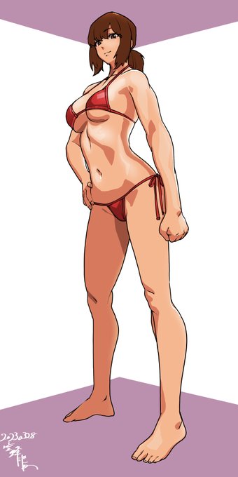 先日に「へんりさん(@henri_o)」行われました #ポーズ資料撮影会 で撮影した写真を元に自分の絵柄で描き越したイラストです 