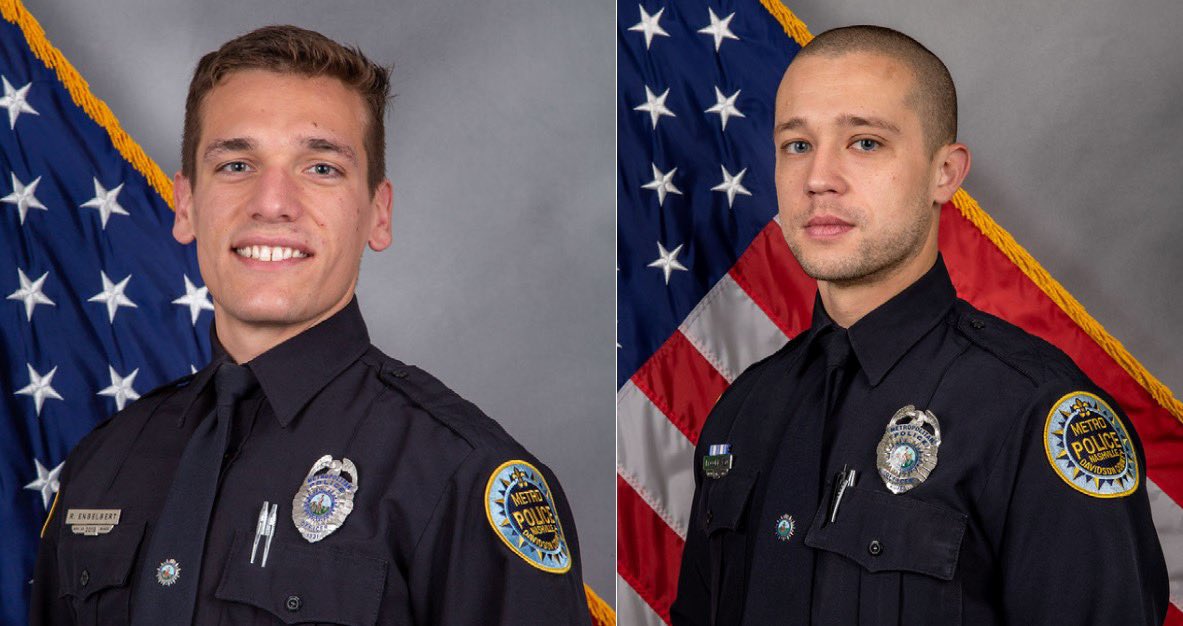 THANKFUL FOR THESE TWO HEROES!
Metro officers Rex Engelbert, a 4-year veteran, and Michael Collazo, a 9-year veteran, were part of a team who responded to the Covenant campus on Monday morning. They fired on Audrey Hale, who was killed. trib.al/4hu2IOH