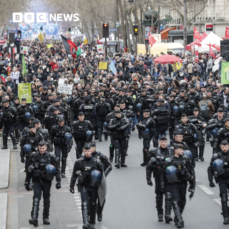 BBCWorld's tweet photo. "It’s hard, being on strike - we lose money and all that to show that we want to participate in political life"