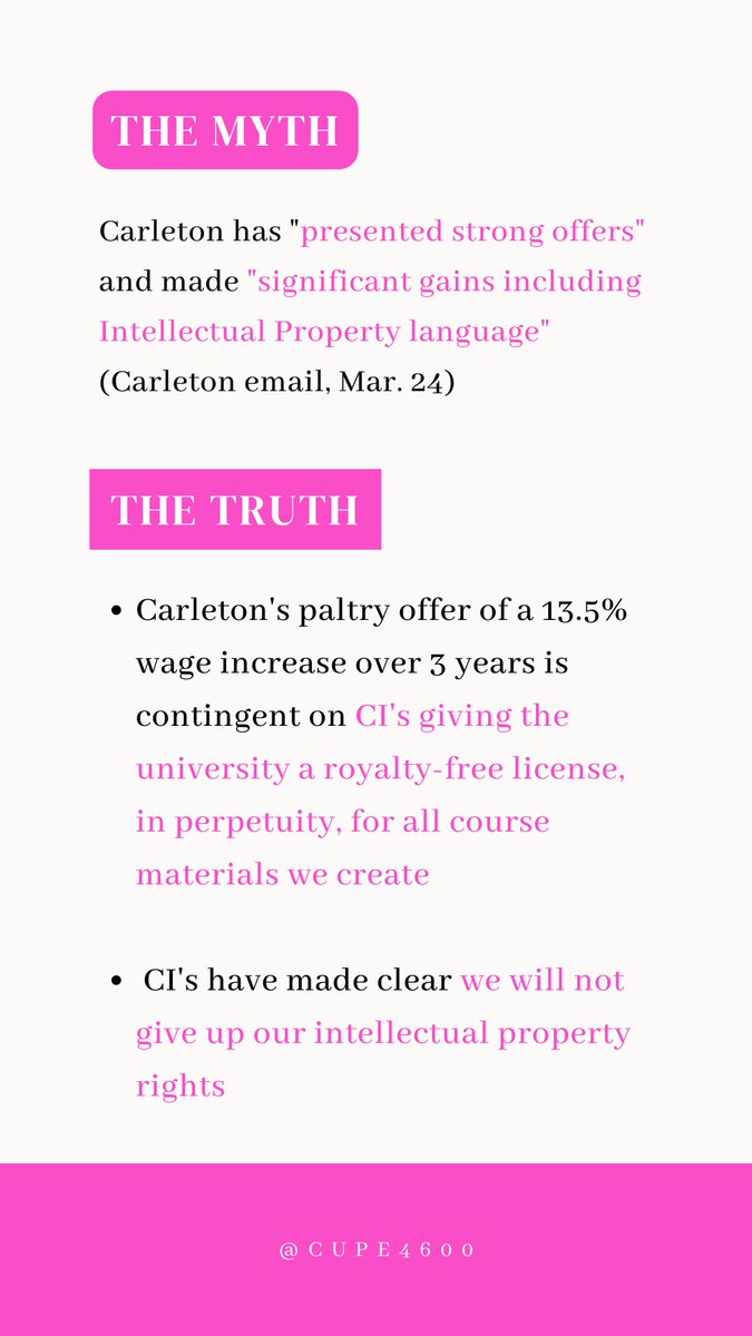post_esther's tweet image. #CarletonStrike @Carleton_U #cupe4600 @cupe4600 another myth vs fact: