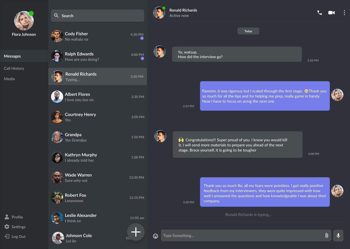 FaithOnasanyaa's tweet photo. Day 13/100 #DailyUIChallenge
Task : Design a direct messaging chatbox
#uxdesign #dailyui #dailyui013 #uiux #design #tech #consistency https://t.co/zYPAND6LkO