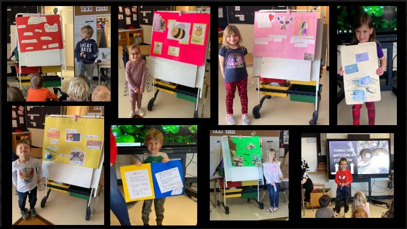 NorthEasthopePS's tweet photo. Thank you Mrs. Robertson for sharing these great photos with us! Our KA class has been busy sharing their learning about hibernation and migration with each other! Great job friends! @yourschools #smartcookies #weloveprojects #presentationtime 🦅😊❤️👍 https://t.co/fSq89zmVet