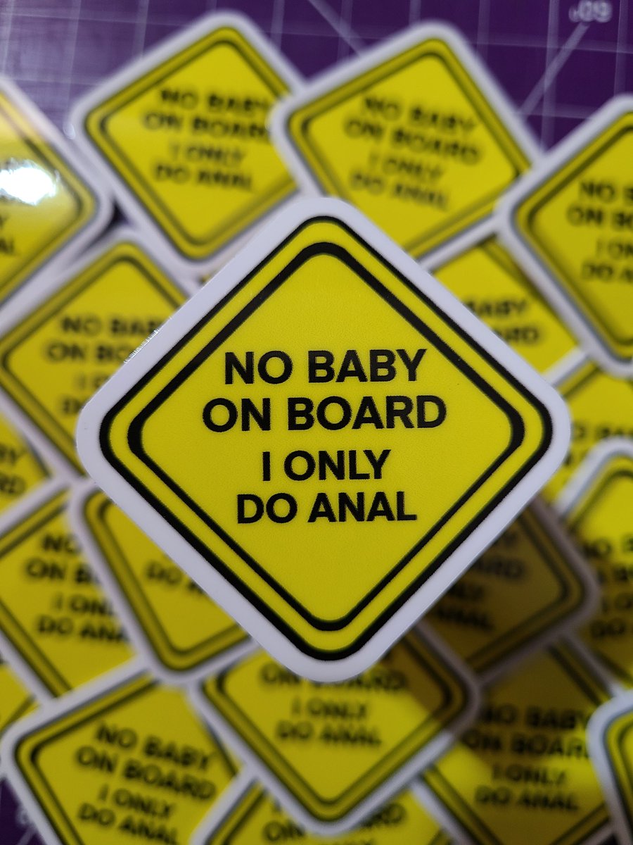 thornxexpress's tweet photo. Finally back in stock! 
#restock #anal #funnysticker #sticker #sign #nobaby #nokids #funny #Canada #etsycanada 
https://t.co/HlHWtmwlR9 https://t.co/48mkR4C60G