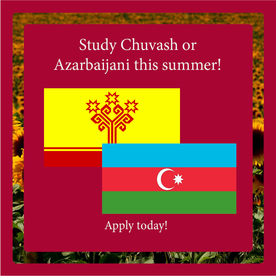 Robert F. Byrnes REEI (@iureei) on Twitter photo If you have any interest in taking either of these classes, fill out the application for the relevant program and email us immediately, as both are in danger of being cancelled due to application numbers!
Chuvash: languageworkshop.indiana.edu/languages/onli…
Azerbaijani: languageworkshop.indiana.edu/languages/onli… If you have any interest in taking either of these classes, fill out the application for the relevant program and email us immediately, as both are in danger of being cancelled due to application numbers!
Chuvash: languageworkshop.indiana.edu/languages/onli…
Azerbaijani: languageworkshop.indiana.edu/languages/onli…