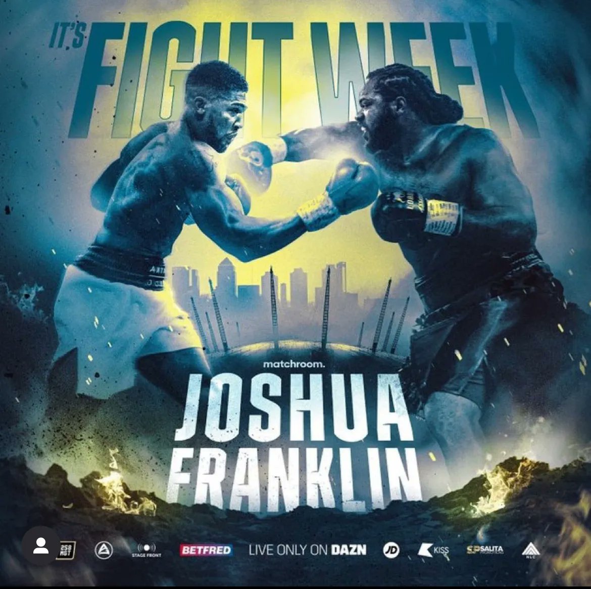 ClubhouseDerby's tweet photo. FIGHT NIGHT 

JOSHUA V FRANKLIN 

Ring walks expected around 22:30 https://t.co/2iQnXYF3kt