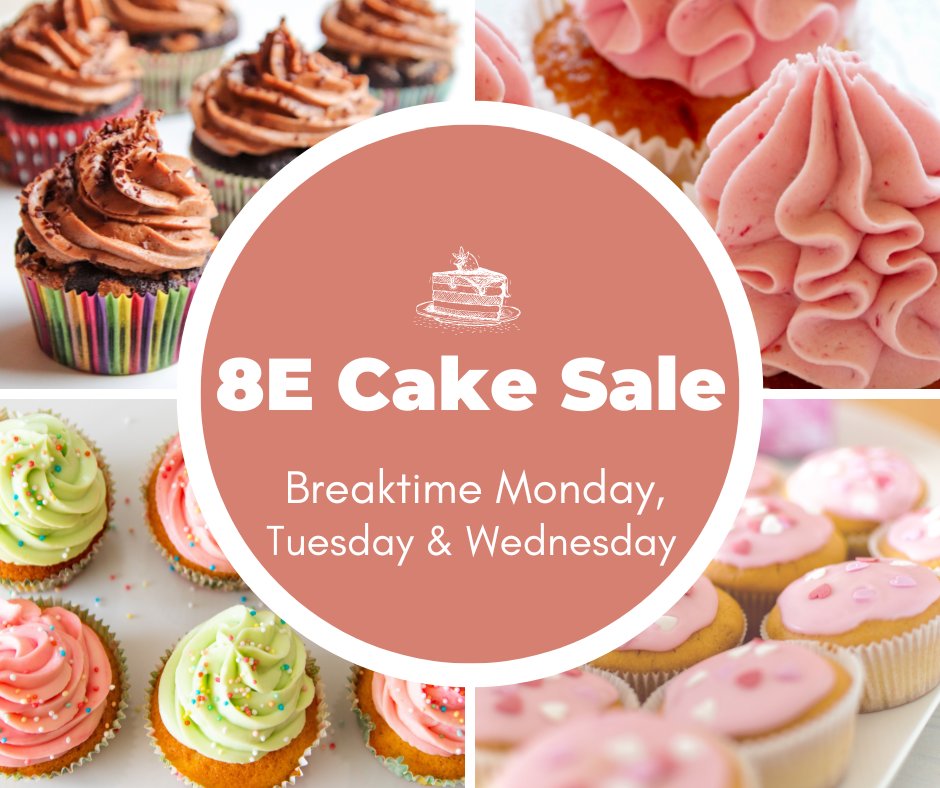 Fantastic effort from 8E again today, baking and bringing in cakes for our sale. It's the last day tomorrow to enjoy our lovely cakes #cakesale #Lent2023