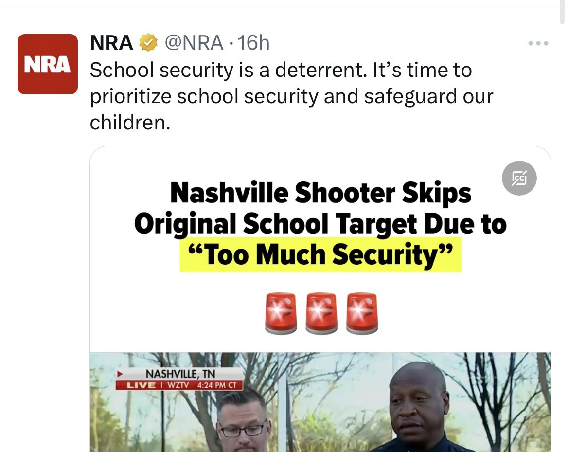 CaitlinForCT's tweet photo. It’s time to stop electing politicians who are funded by a terrorist organization.

#Nashville #Covenant #KidsOverGuns https://t.co/8rnvDUy6Z8