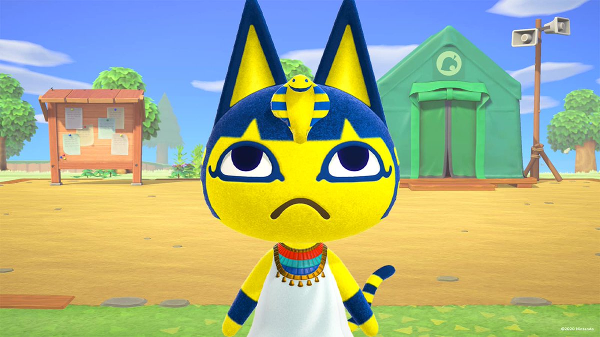 ankha will be in boxes tomorrow, but if anybody wants her now lmk !! i'm not asking anything for her #acnh #acnhvillagerinboxes #acnhvillagertrade