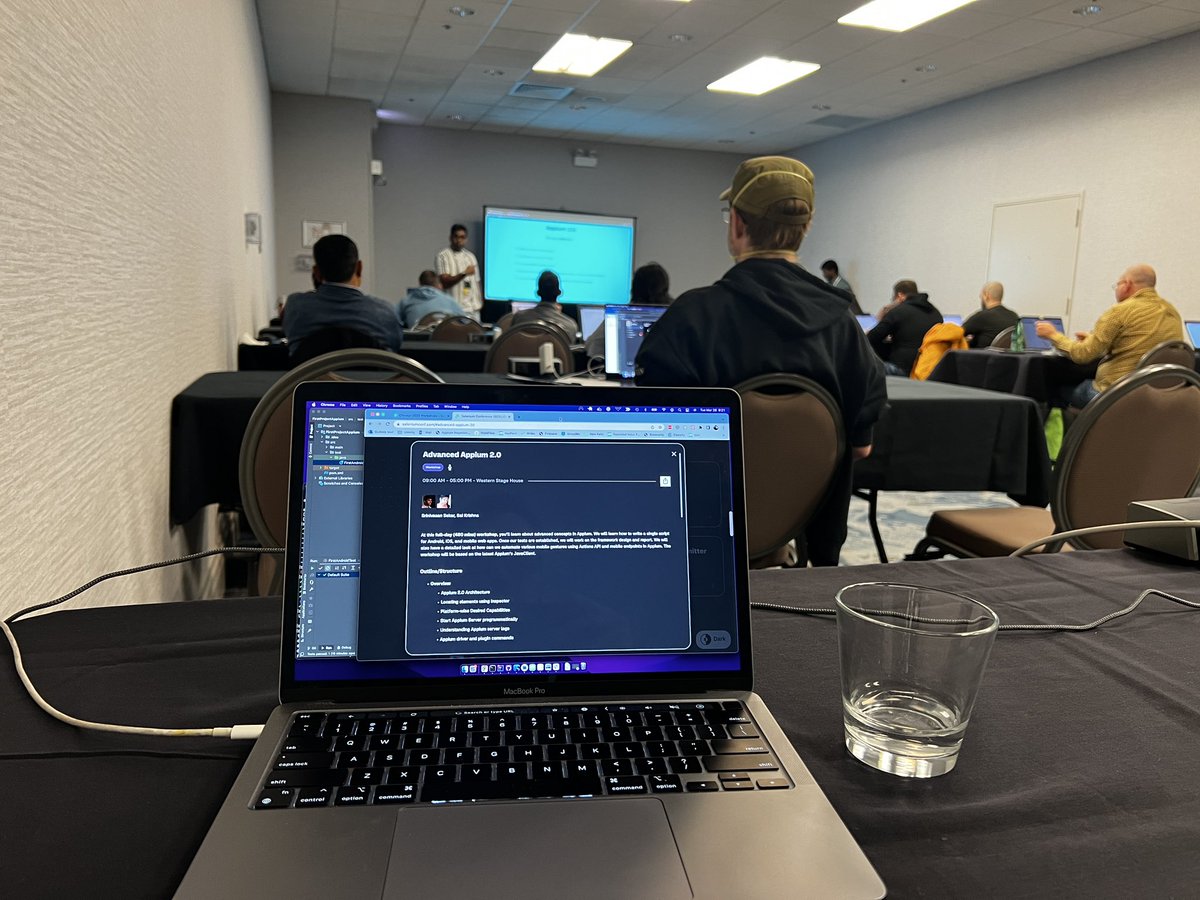 richdownie's tweet image. Attending the Advanced #Appium Workshop today! #Seleniumconf