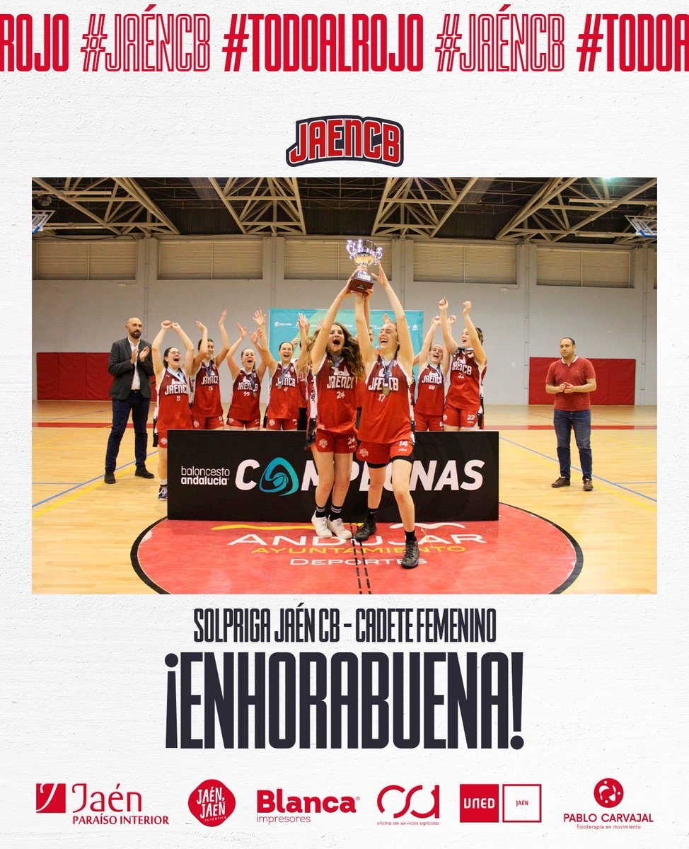 El fin de semana pasado, nuestras chicas del cadete femenino Solpriga Jaén CB se alzaron con el título provincial. ¡Enhorabuena! 🏀