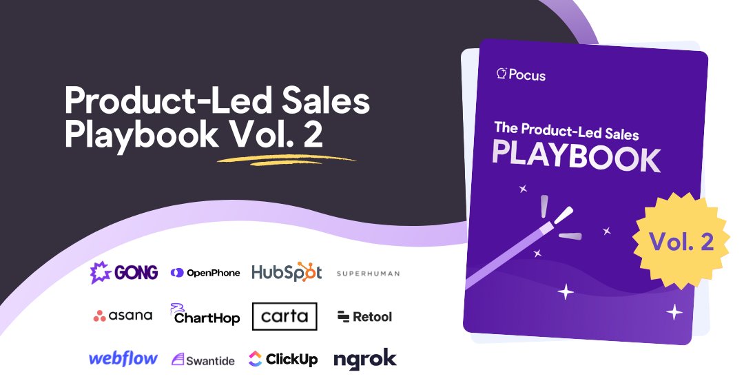 Volume 2 of the Product-Led Sales Playbook is now live! 

It outlines the steps GTM leaders need to build a hybrid go-to-market motion like data management, sales engagement, and more. 

🪄Get your copy: pocus.com/product-led-sa…
