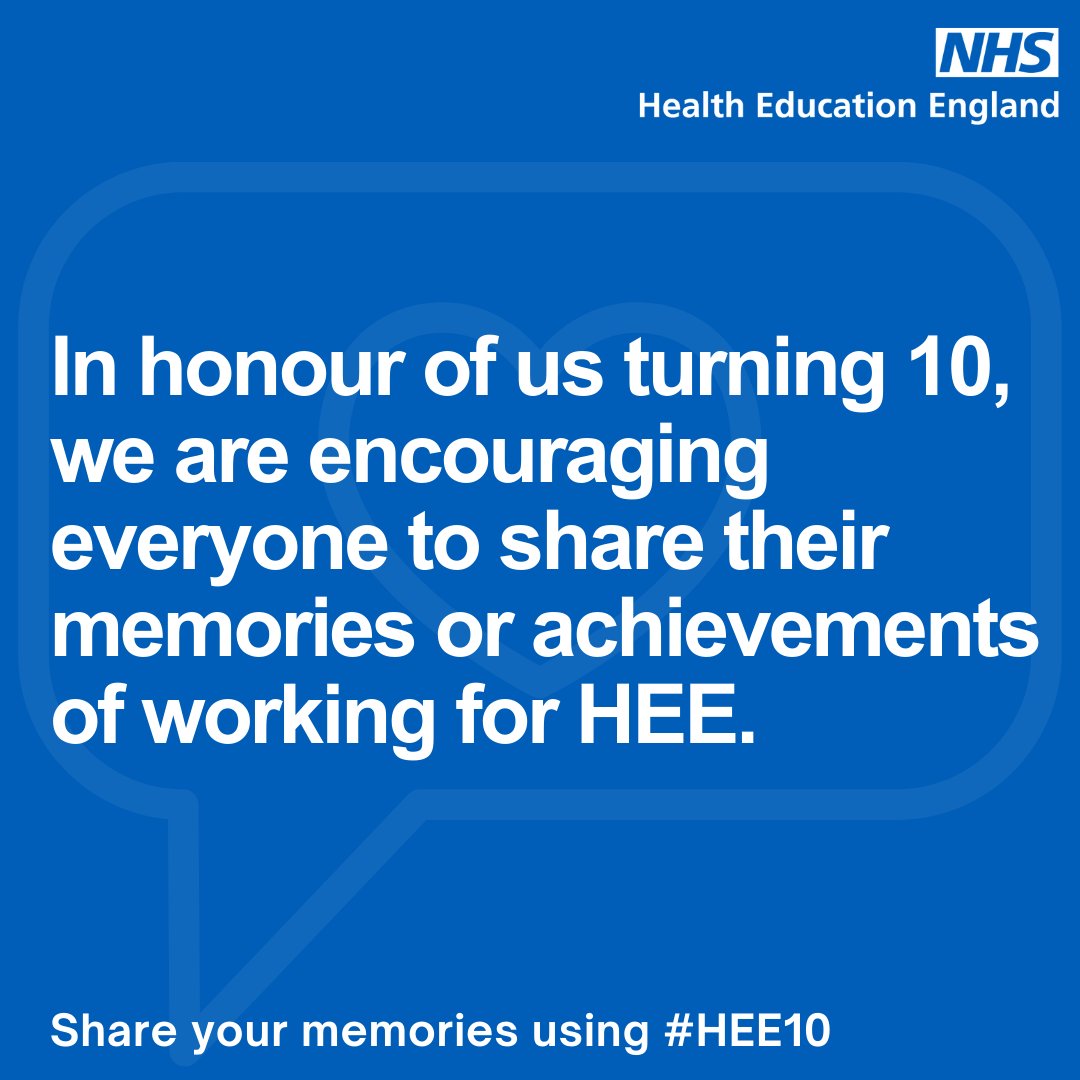 NHSE_WTE's tweet image. This is the last week of HEE and we are looking back at what we have achieved over the last 10 years. 

Share your memories by commenting below with your memory or achievement of working for HEE using #HEE10 

Find out more here: orlo.uk/eHh71 

#HEE10Event