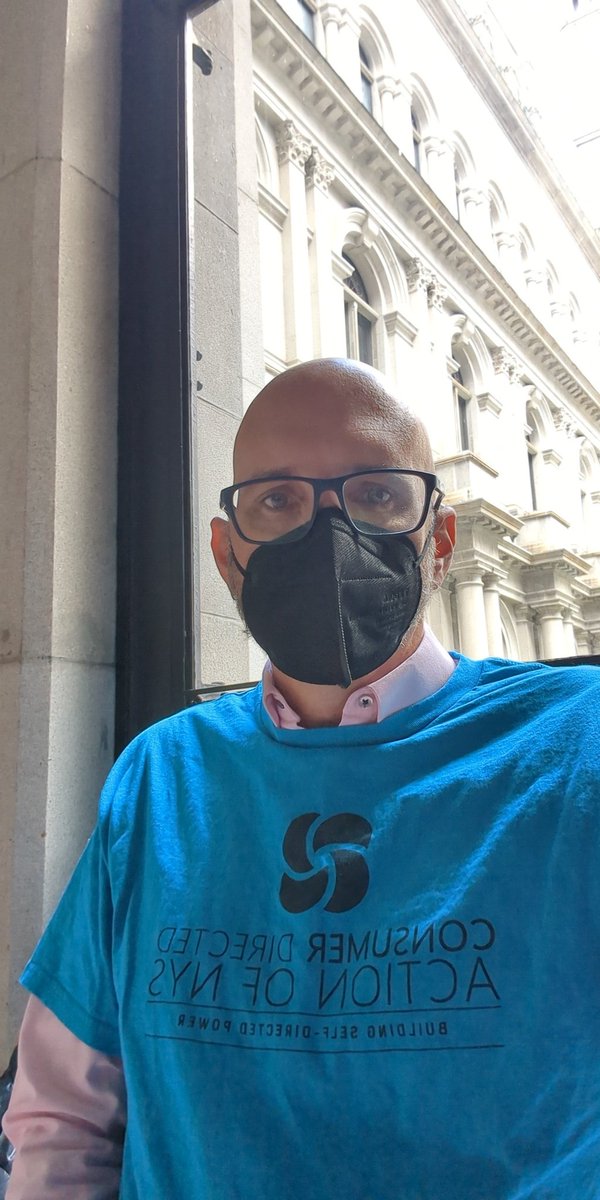 bromalley's tweet photo. At the Capitol with over 50 activists for @ConsDirActionNY and @NYAIL action for #FairPay4HomeCare #CDPAIsEssential #AccessToHomeNY & #SupportILCs https://t.co/APuxVoIrGG