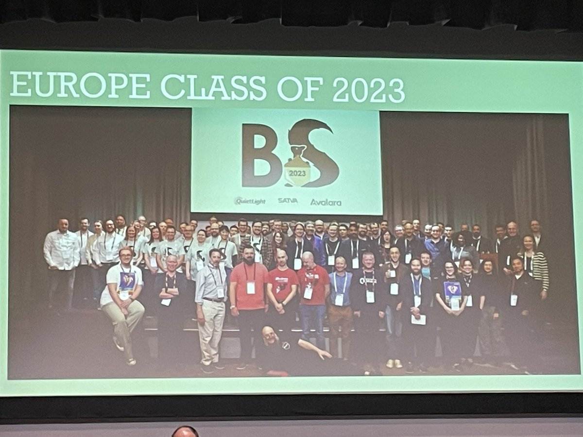 Last talk coming up and here’s the alumnus photo #BoS2023