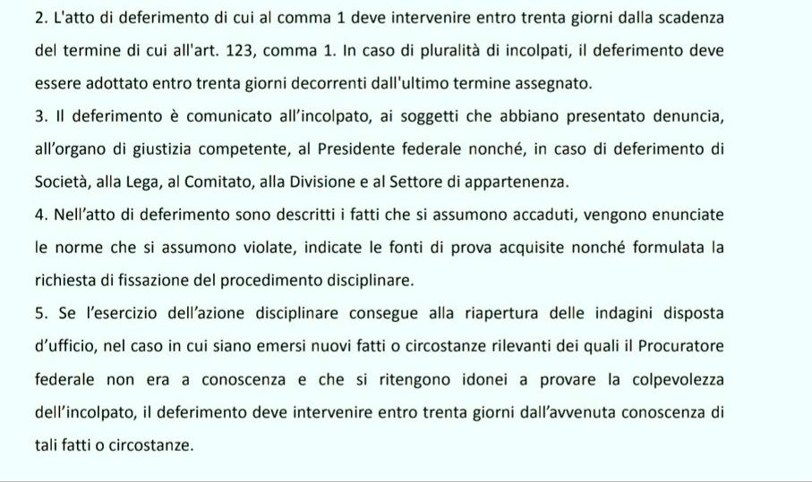 C1961Interista's tweet image. Giusto per chiarire..il rinvio da parte del Gup,non influisce con il procedimento sportivo #Juve #dirigenti ora che i 20 giorni di proroga s.terminati, visto gli articoli  123 e 125 , Chiné  ha 20 giorni a disposizione per comunicare la c.d.i.