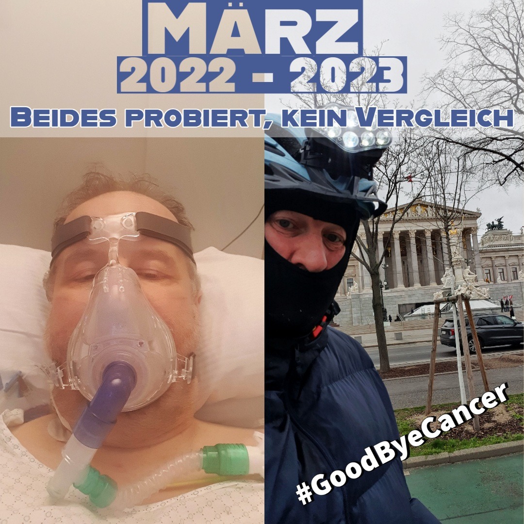Svejk's tweet photo. Sieht beides komisch aus. Rechts ist mir lieber. Auf jeden Fall. Das Leben ist kalt, aber ich liebe es ❤❤❤ #tb #GoodByeCancer #AliveAgain https://t.co/5GsddXjGRI