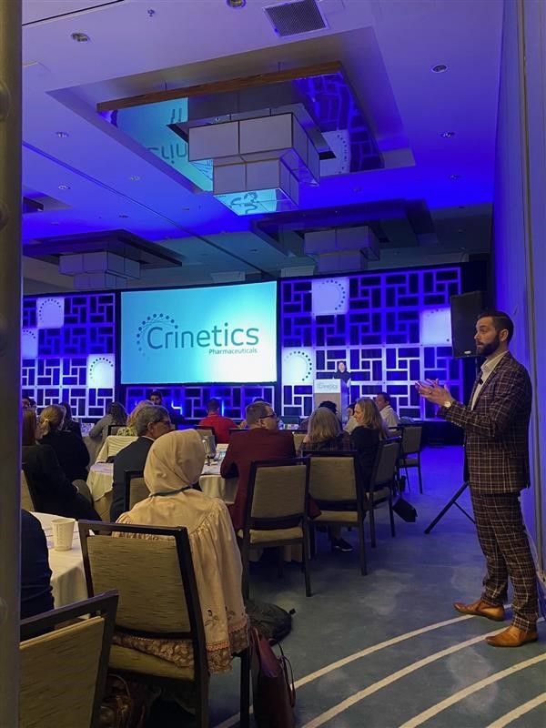 Trialbee (@trialbee) on Twitter photo Our very own Kyle Smith had a great time at the <a href="/Crinetics/">Crinetics Pharmaceuticals</a> Global Investigator Meeting discussing the value of creating a single-patient recruitment funnel, our partnership with Crinetics, and how we support its carcinoid syndrome program. Our very own Kyle Smith had a great time at the <a href="/Crinetics/">Crinetics Pharmaceuticals</a> Global Investigator Meeting discussing the value of creating a single-patient recruitment funnel, our partnership with Crinetics, and how we support its carcinoid syndrome program.