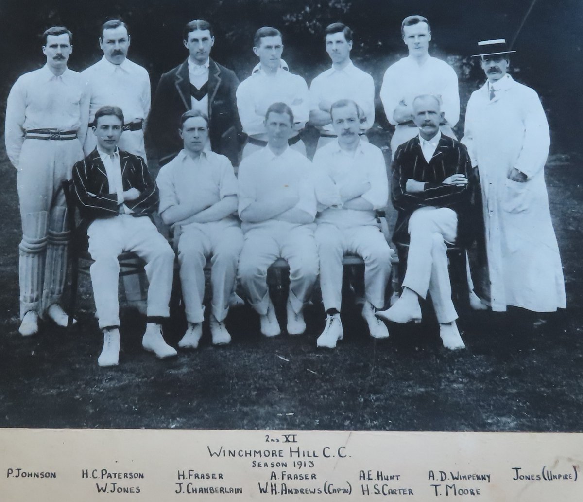 BDOC48's tweet photo. VINTAGE CRICKET - Winchmore Hill 2nd XI 1913 https://t.co/WdAv4PAGF4