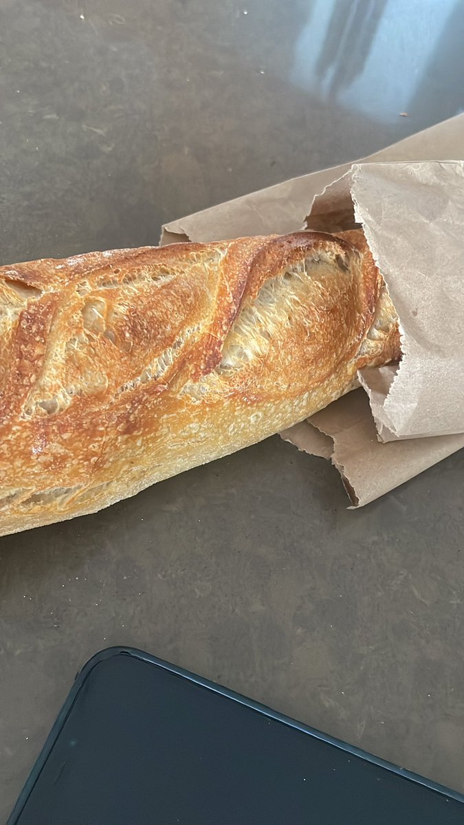 Currently eating a baguette from <a href="/BreadsBakery/">Breads Bakery™</a> on Broadway on the UWS. Woah. Dangerous. The plan is to  save it for dinner. There may not be any left by then. 🤤