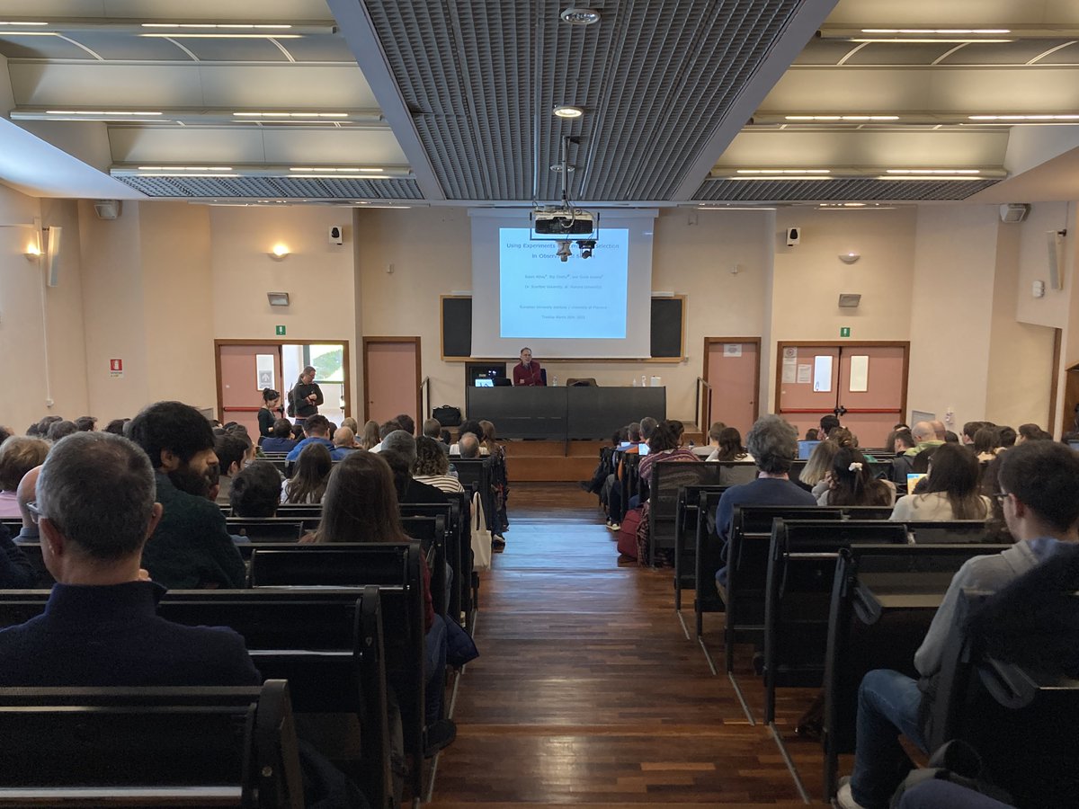 EUI_ECO's tweet image. Today we had the great pleasure to attend at @UNI_FIRENZE the Lecture by Economics #NobelPrize @guido_imbens, co-organized by @EUI_ECO and @DataScienceFLR
Imbens presented the paper "Combining experimental and observational data" focused on #statisticalmethods
Thank you!