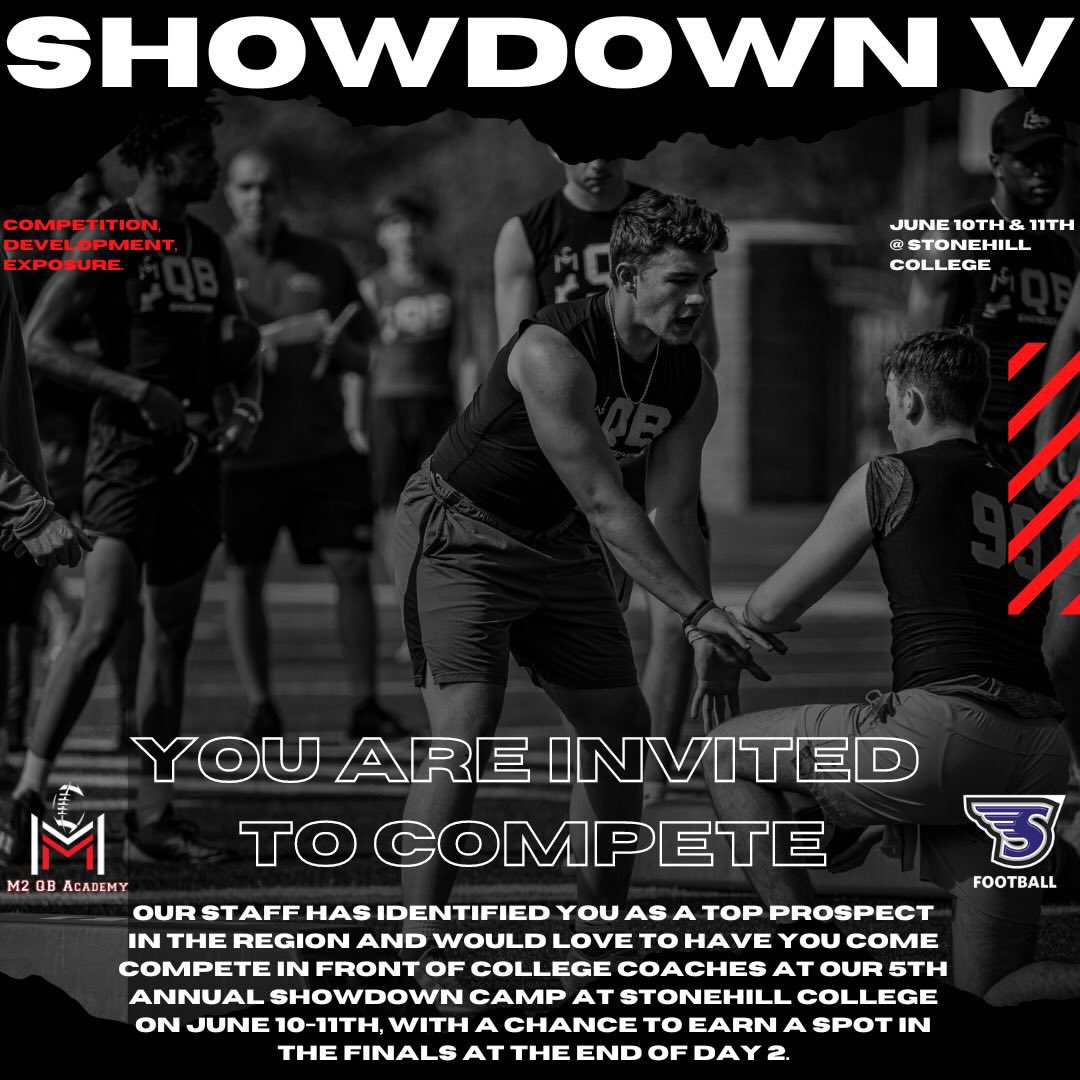 Andrew Bingham (@andrew_bingham1) on Twitter photo Thank you <a href="/M2_QBacademy/">M2 QB Academy</a> for the invite to your Showdown camp! Looking forward to competing Thank you <a href="/M2_QBacademy/">M2 QB Academy</a> for the invite to your Showdown camp! Looking forward to competing