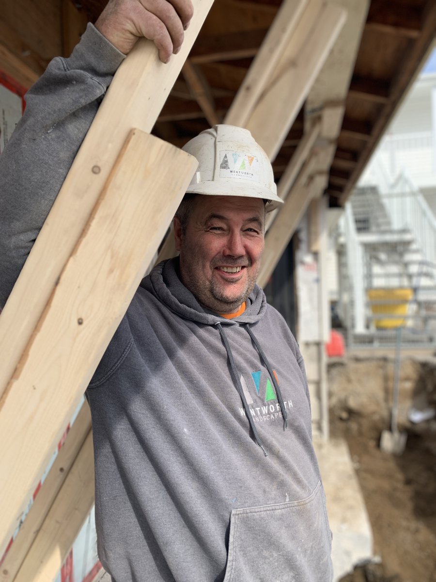 Smiling because it’s sweater weather! 😊 Here’s John, our Aquatics Supervisor. He’s working on beautifying the entrance at Picton Harbour Inn so it’s ready and functional just in time for the busy season. #teamtuesday