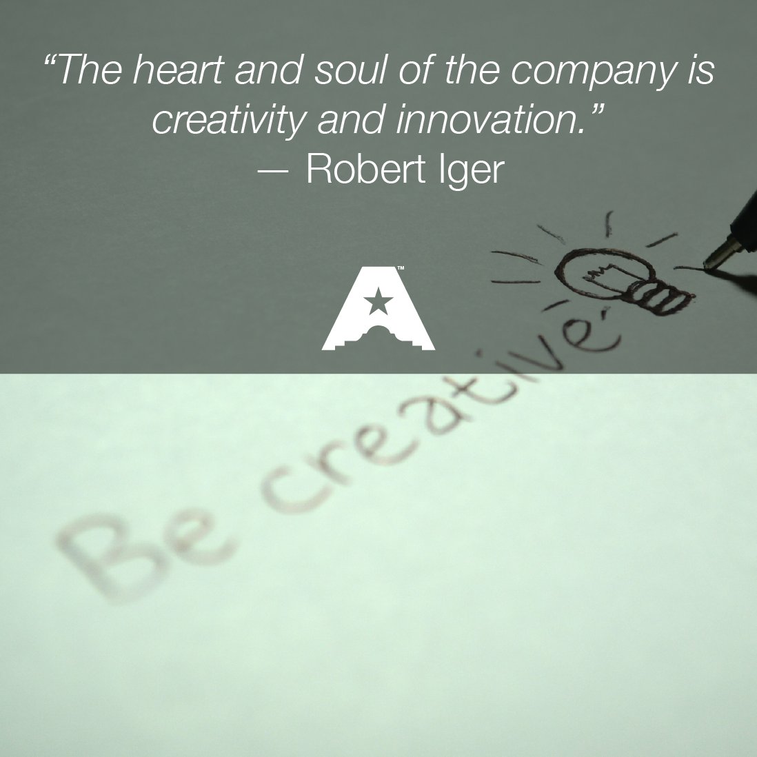AlamoGroupTX's tweet photo. "The heart and soul of the company is creativity and innovation."— Robert Iger
#MotivationalQuote #Inspiration #Innovation https://t.co/lZzU0AD99J