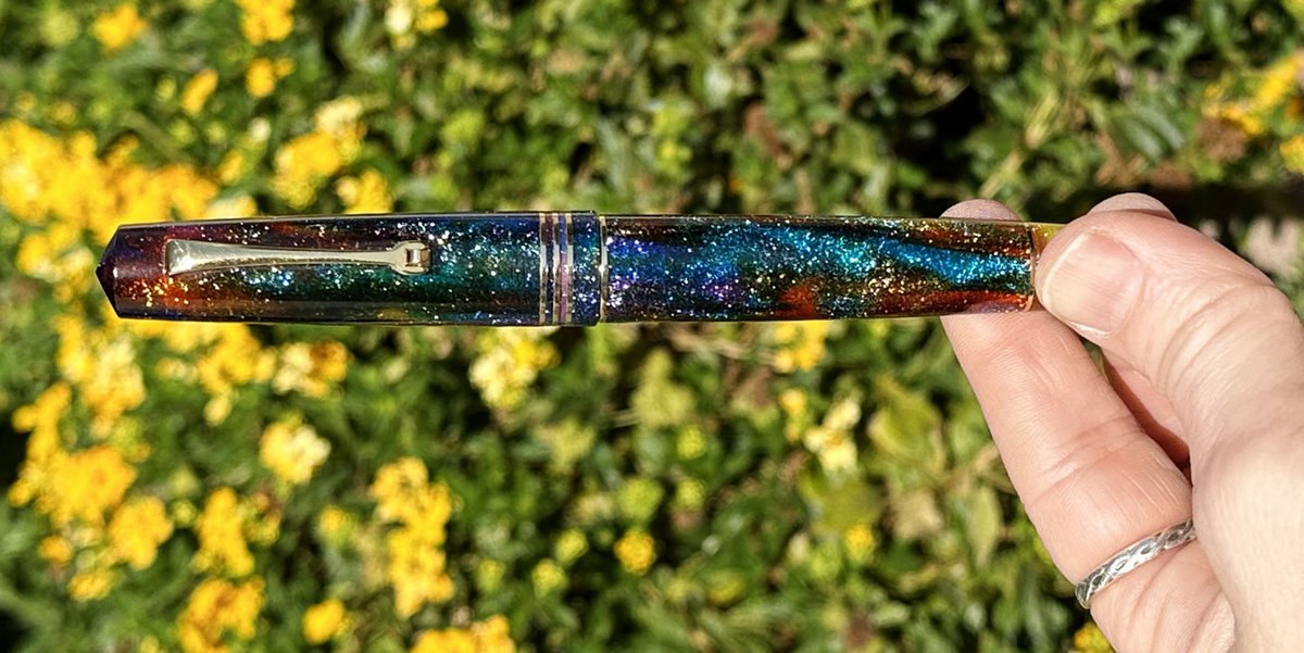 PenChalet's tweet photo. Staff Pick: "The Leonardo Exclusive Galaxy Prime Momento Zero #fountainpen is probably the most beautiful pen in my collection." -Deb // Take another look: https://t.co/5wJ86dYtxx #pen #pens #galaxy #leonardopens #leonardomz #momentozero #penaddict #fpaddict #penchalet https://t.co/k9Bi32z2zH