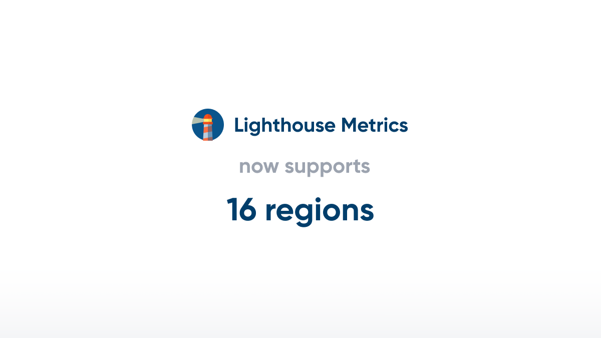 ✨ Measure your web performance on a global scale! 🚀 Lighthouse Metrics is now able to run tests in 16 regions, so you can ensure your site loads fast for everyone 🌐 #webperf #lighthouse

Check it out at lighthouse-metrics.com