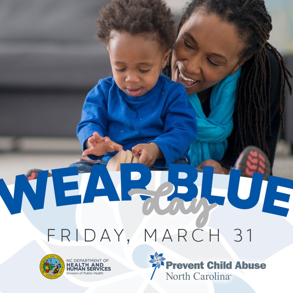 ItsKrisDemers's tweet photo. Did you know that Wear Blue Day 2023 is THIS FRIDAY!? Wear blue, take a photo and share on social media with the two hashtags: #WearBlueDay2023 + #NC

Download the Child Abuse Prevention Month Toolkit by visiting: https://t.co/pwfigEqMUD 

#PCANCSummit https://t.co/ebs62JJRAU