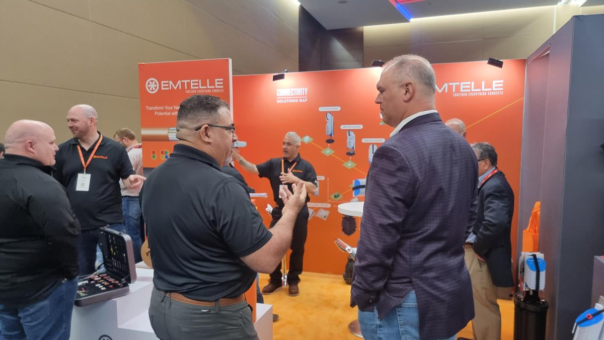 #ConnectedAmerica 𝐢𝐬 𝐡𝐚𝐩𝐩𝐞𝐧𝐢𝐧𝐠 𝐍𝐎𝐖!
Stop by stand 121 to meet our amazing team and see our innovative products and solutions in action. 

Already it is shaping up to be an amazing day. We can’t wait to meet you!

#followemtelle #fttx #fiber #blownfiber #ftth #USA