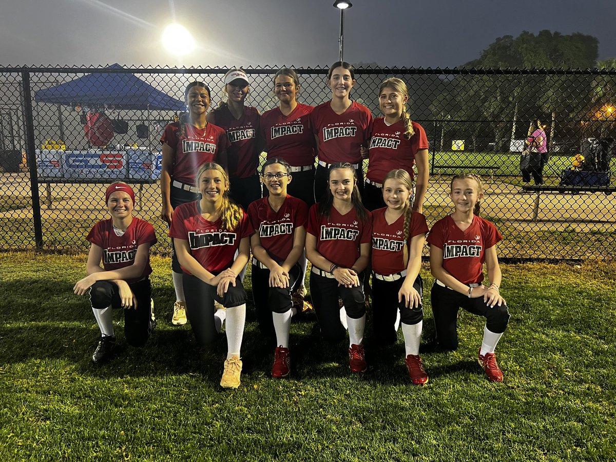🏆14U Gold Champs🏆
Pushed our 12u squad up 💥 7-0 for the weekend! All around great work by our OFF, DEF, Pitching, and Catching.  172 PAs, .307 avg, .412 on base pct. 32 Innings, facing 142 batters, 21Ks. Prize = <a href="/USFSoftball/">USF Softball</a> Camp! <a href="/georgecorrick/">Georgina 🌻</a> <a href="/2DiamondSports/">Two Diamond Sports</a> <a href="/GeorgiaImpact/">Georgia Impact</a>