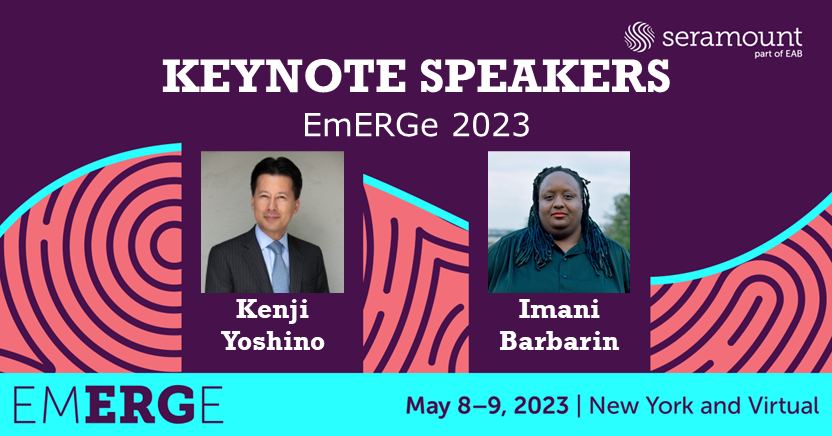 We have an OUTSTANDING lineup of speakers for #EmERGe2023!👏
 📣<a href="/kenji_yoshino/">Kenji Yoshino</a>, Chief Justice Earl Warren Professor of Constitutional Law at <a href="/nyulaw/">NYU Law</a> and the Director of <a href="/BelongingNYU/">Meltzer Center for Diversity Inclusion & Belonging</a>
📣<a href="/Imani_Barbarin/">@ImaniBarbarin@disabled.social</a>, disability rights and inclusion activist and speaker