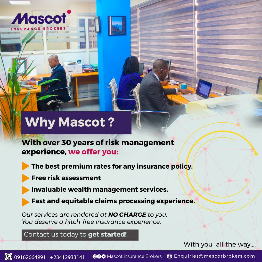 Mascot_brokers's tweet image. Enjoy the best insurance broker service you can get with us today at NO CHARGE! We'll walk you through each process and get the best policy suitable for you.

Happy New Week!

#insurancebroker #insuranceforyou #insurance #insuranceagent #brokersworkforyou #brokersdoitbetter