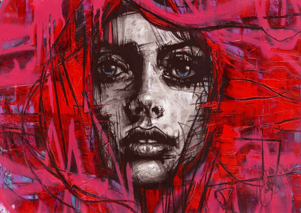 "Magenta Emanation". One of a kind original painting by Vin Dantes.#art #artist instagr.am/p/CqVpYkmjIt0/