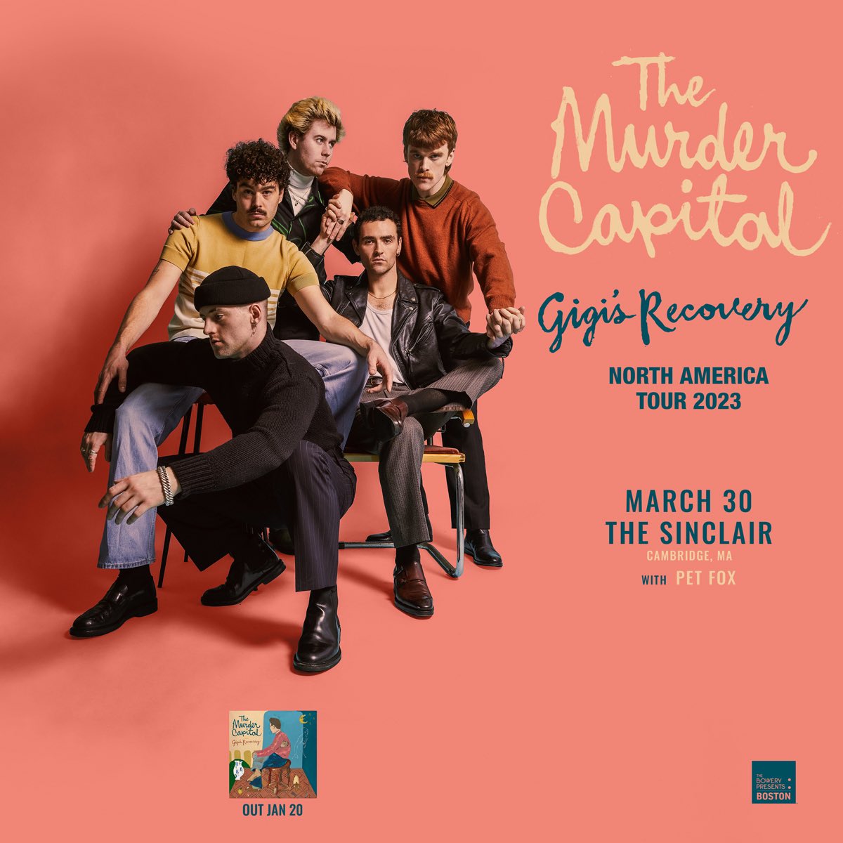 Pet Fox (@petfoxband) on Twitter photo We’re having a damn good time on tour with the <a href="/MurderCapital_/">The Murder Capital</a> and tonight we play in NYC at <a href="/MusicHallofWB/">Music Hall of Williamsburg</a> doors at 7, we’re on at 8
On Thursday 3/30, we’re back at <a href="/TheSinclair/">The Sinclair</a> our favorite venue in Greater Boston! Let’s make it a night to remember We’re having a damn good time on tour with the <a href="/MurderCapital_/">The Murder Capital</a> and tonight we play in NYC at <a href="/MusicHallofWB/">Music Hall of Williamsburg</a> doors at 7, we’re on at 8
On Thursday 3/30, we’re back at <a href="/TheSinclair/">The Sinclair</a> our favorite venue in Greater Boston! Let’s make it a night to remember