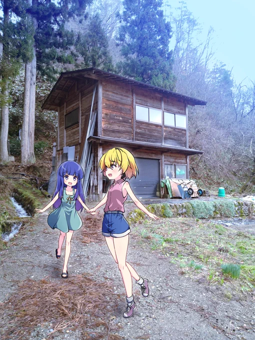 旅行中に見た光景(幻視)。#ひぐらしFA 