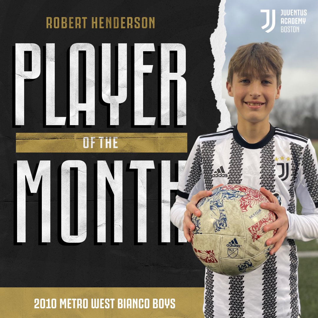 BostonJuventus's tweet photo. Congratulations to Robert Henderson, our March Boys Player of the Month! 🎉👏

Robert plays for our 2010 Metro West Bianco Boys ⚫️⚪️

#juventus #juventusacademyboston #playerofthemonth #boyssoccer #newenglandsoccer #masssoccer https://t.co/J3EcnlmzJh
