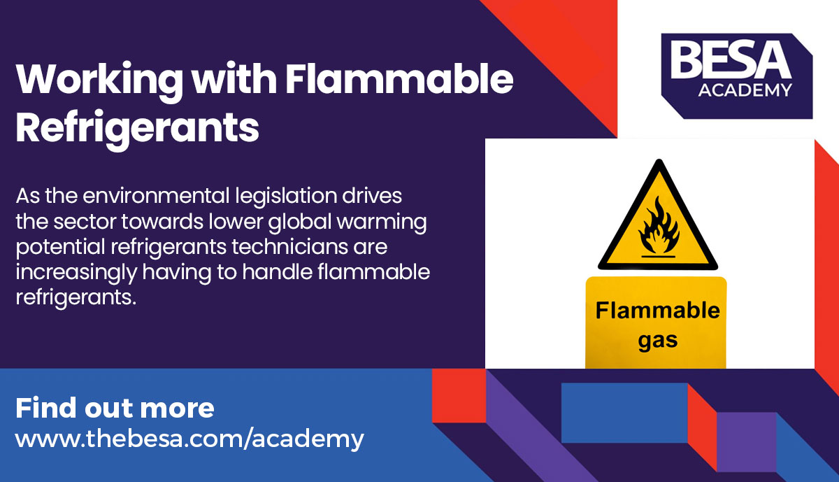 As the environmental legislation drives the sector towards lower global warming potential refrigerants technicians are increasingly having to handle flammable refrigerants. Upskill to ensure you're aware of the requirements which must be applied. Book now: eu1.hubs.ly/H030TFS0