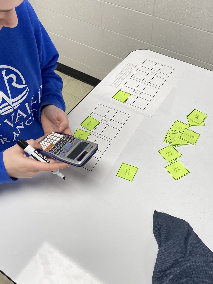 Reviewing exponent properties today with a little 4-square match up! #iteachmath #centurapride