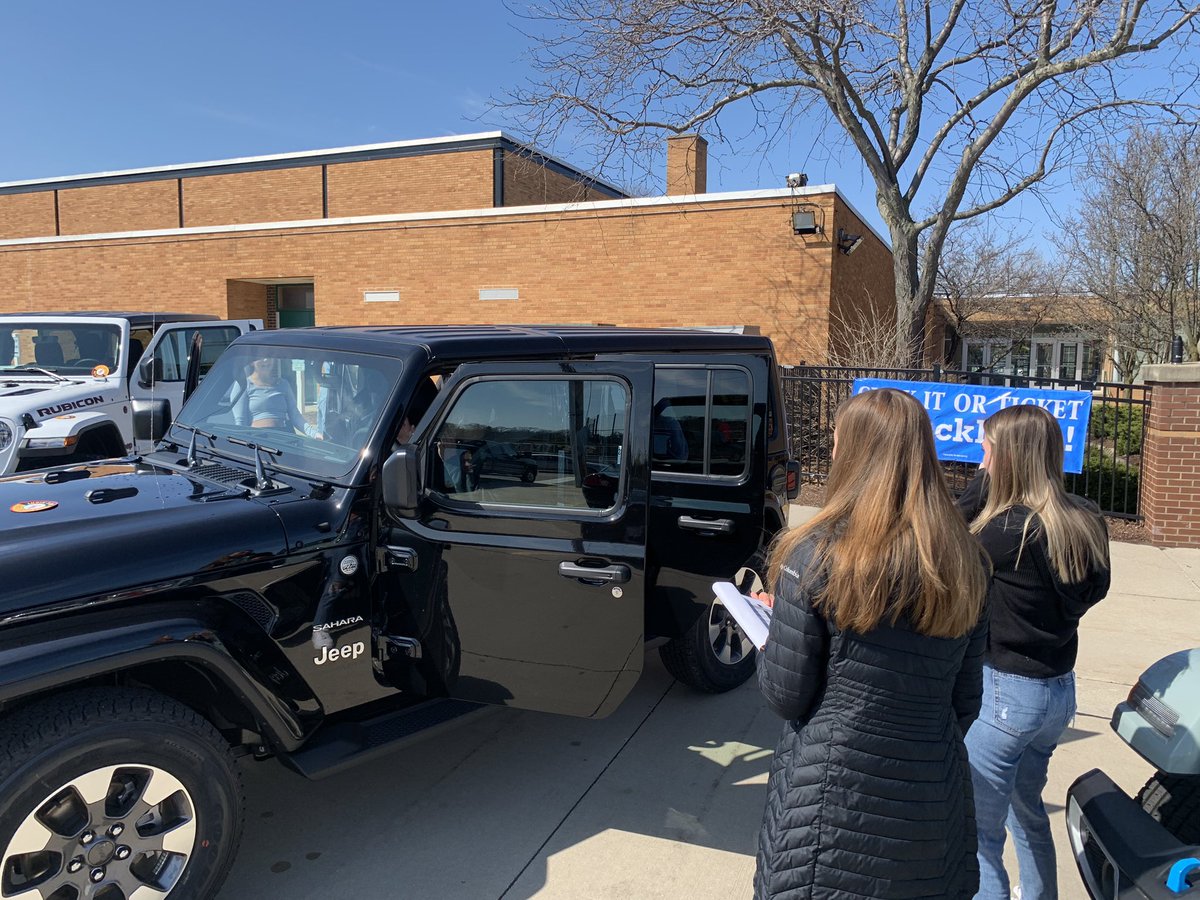 Joseph R. Tellier (@steeleprincipal) on Twitter photo Beautiful day for <a href="/MlsWellness/">MLS Student Wellness</a> & Sliman’s Jeep to sponsor a CLICK IT OR TICKET activity. 🚔🚦🚘#MakeGoodSafeDecisions
<a href="/amherstpolice/">Amherst, Ohio Police Department</a> Beautiful day for <a href="/MlsWellness/">MLS Student Wellness</a> & Sliman’s Jeep to sponsor a CLICK IT OR TICKET activity. 🚔🚦🚘#MakeGoodSafeDecisions
<a href="/amherstpolice/">Amherst, Ohio Police Department</a>