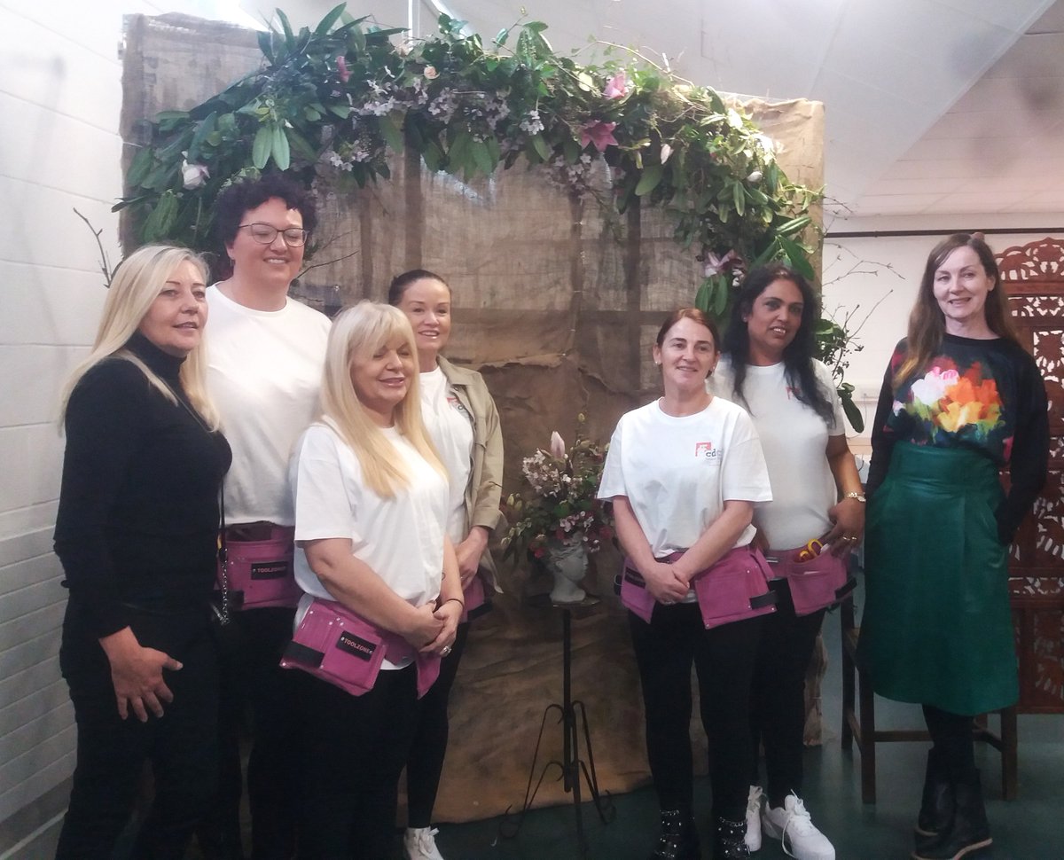 nearfm's tweet photo. Today @LordMayorDublin @caroline1conroy opened @ColDhulaigh Floristry course 2 days pop-up shop “Wild Blooms”; all welcome to visit Killbarrack campus 28-29/03/23 from 10-14 hrs, proceeds going to @FOHomeless charity. #Nearfm #cdcfe #floristry @CityofDublinETB @fererroroche https://t.co/dT5xCAK4CG